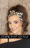 PrettyINLeopard - Womens wide leopard topknot Headband
