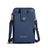 Wholesalesir - Solid Color Three-layer Single Shoulder Wallet: Black / Medium