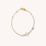 Martha Golden Cross Bracelet - Nikki Smith Designs