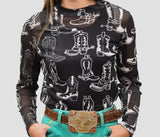 Boot Mesh Black & White