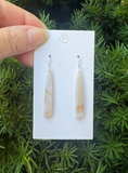Baubles by B - Cream Neutral Pixie Drop Acrylic Earrings