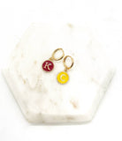 KC Chiefs Red Yellow Game Day  Huggie Hoops Earrings