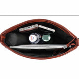 Wholesalesir - Fashion Chain Rivet Shoulder Tote Bag: Brown