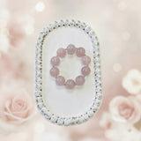 Big Beaded Pink Quartz Bracelet