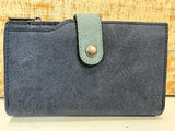 Denim Suede Wallet Wrangler