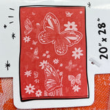 Be You Tiful Orange Butterfly Tea Towel