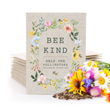 Bentley Seed Co. - Bee Kind Help Pollinators Kraft Bee - Flower Mix Seed Packets