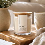 Be Still | Lavender & Sage | 9 oz. Clear Jar Soy Candle