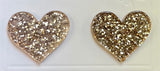 Valentine's Heart & Kiss Sparkly Stud Earrings