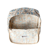 Myra Bag - Pine Meadow Cotton & Leather Crossbody Bag in Natural & Blue Floral