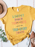 Tickled Teal - Worthy Risen Three Days Graphic Tee: White / Large