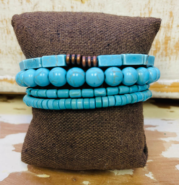 Four Turquoise Bracelet.