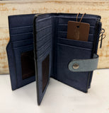 Denim Suede Wallet Wrangler