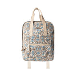 Myra Bag - Pine Meadow Cotton & Leather Crossbody Bag in Natural & Blue Floral