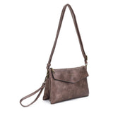 Liz Soto Handbags - Lexi 3318 cross body with wristlet: Coffee