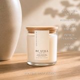 Be Still | Lavender & Sage | 9 oz. Clear Jar Soy Candle