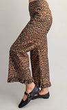 Soft Washed Leopard Ruffled Hem Pants