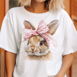 Easter Bunny Rabbit Pink Bow
