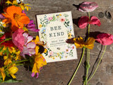 Bentley Seed Co. - Bee Kind Help Pollinators Kraft Bee - Flower Mix Seed Packets