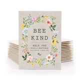 Bentley Seed Co. - Bee Kind Help Pollinators Kraft Bee - Flower Mix Seed Packets