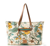 Lovely Florals Weekender Bag In Light Green
