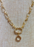Shiny Gold Charm Necklace