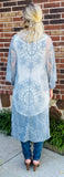 Lace Grey-Blue Cardigan