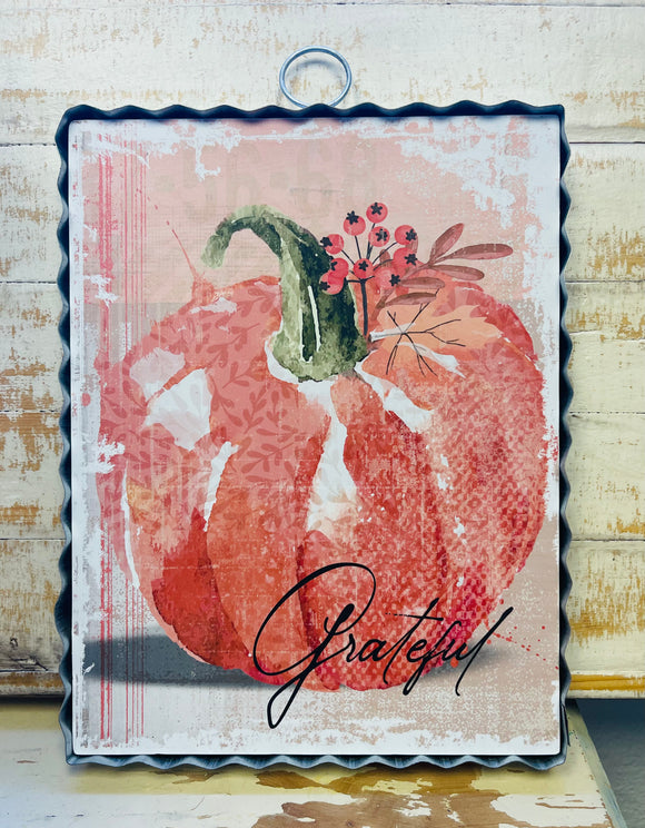 Grateful Pumkin Sign