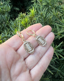 Rhinestone Football Game Day  Huggie Hoops