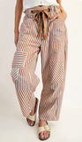 Barrel Striped Drawstring Pants