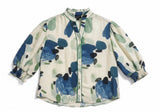 GiGio -  Blue, Cream & Black top
