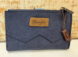 Denim Suede Wallet Wrangler