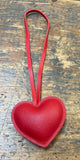 Valentine's Leather Heart Bag Charm