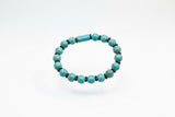 Turquoise Howlite Beaded Bracelet With Copper Spacers