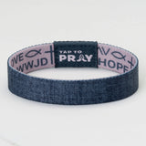 Tap To Pray® Wristband – Symbols of Faith - Taupe