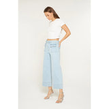 Mica Jeans - High Rise Cropped Wide Leg with Patch Pocket
