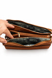 Lexi   Cognac   |   Crossbody-Wristlet   Bag,   large