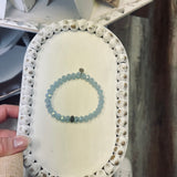 Icy Blue Beaded Bracelet