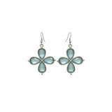 Flower Teal Earrings
