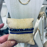Three Layer Fun Blue Bracelet