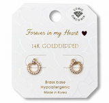 Mini CZ Nail Post Earrings
