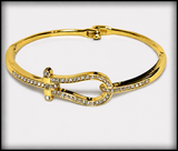 Crystal Loop Bangle Bracelet