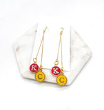 Kansas City Chiefs Football Chain Dangle Earrings