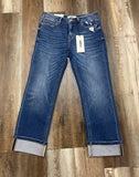 Mica Jeans Mid Rise Straight Leg With Cuff