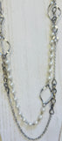 Pearl and Sliver Twist Necklace