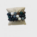 Green - Amber - Brown Stone Bracelet