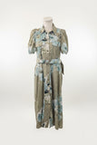 Sage Blue Dress with Belt Entro Small