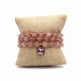 Square Crystal Bead Bracelet Set, Austrian Crystal