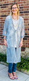 Lace Grey-Blue Cardigan