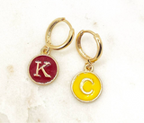 KC Chiefs Red Yellow Game Day  Huggie Hoops Earrings